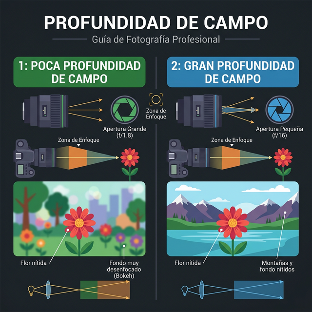 Infografía de Profundidad de Campo