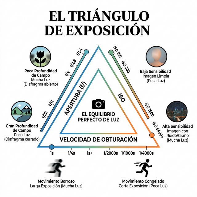 Infografía del Triángulo de Exposición